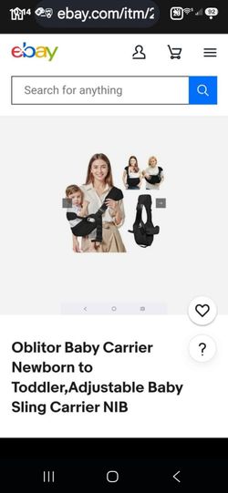 New baby sling carrier