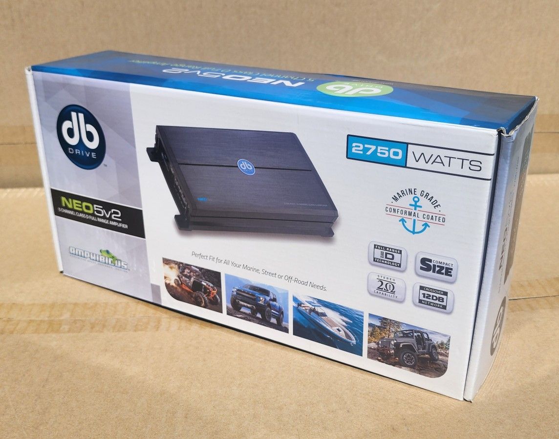 DB Drive Marine 5 Channel Speaker System Amplifier 2750 Watts NEO5v2 🚨 Payment Options Available 🚨 No Credit Needed 🚨