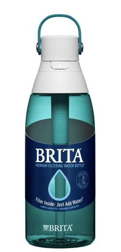 **BRAND NEW** Brita Water Bottle, 36 oz, Premium Leak Proof Filtered with Straw, Color Sea Glass