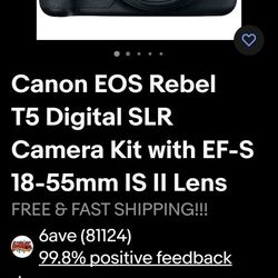 Cannon Eos Rebel T5 And Lots Of Accessories 