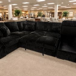 🛋️NEW!! Corduroy Sleeper Sectional Sofa STILL IN BOX 📦 