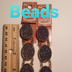 Purple Druzy Crystal Beads