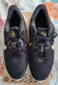 Size 10 - Nike Flex Experience Run 11 Next Nature Low Black Wheat Gold NIB