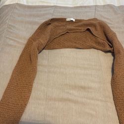 Brown Knitted Sweater For Dresses Or Tops. 