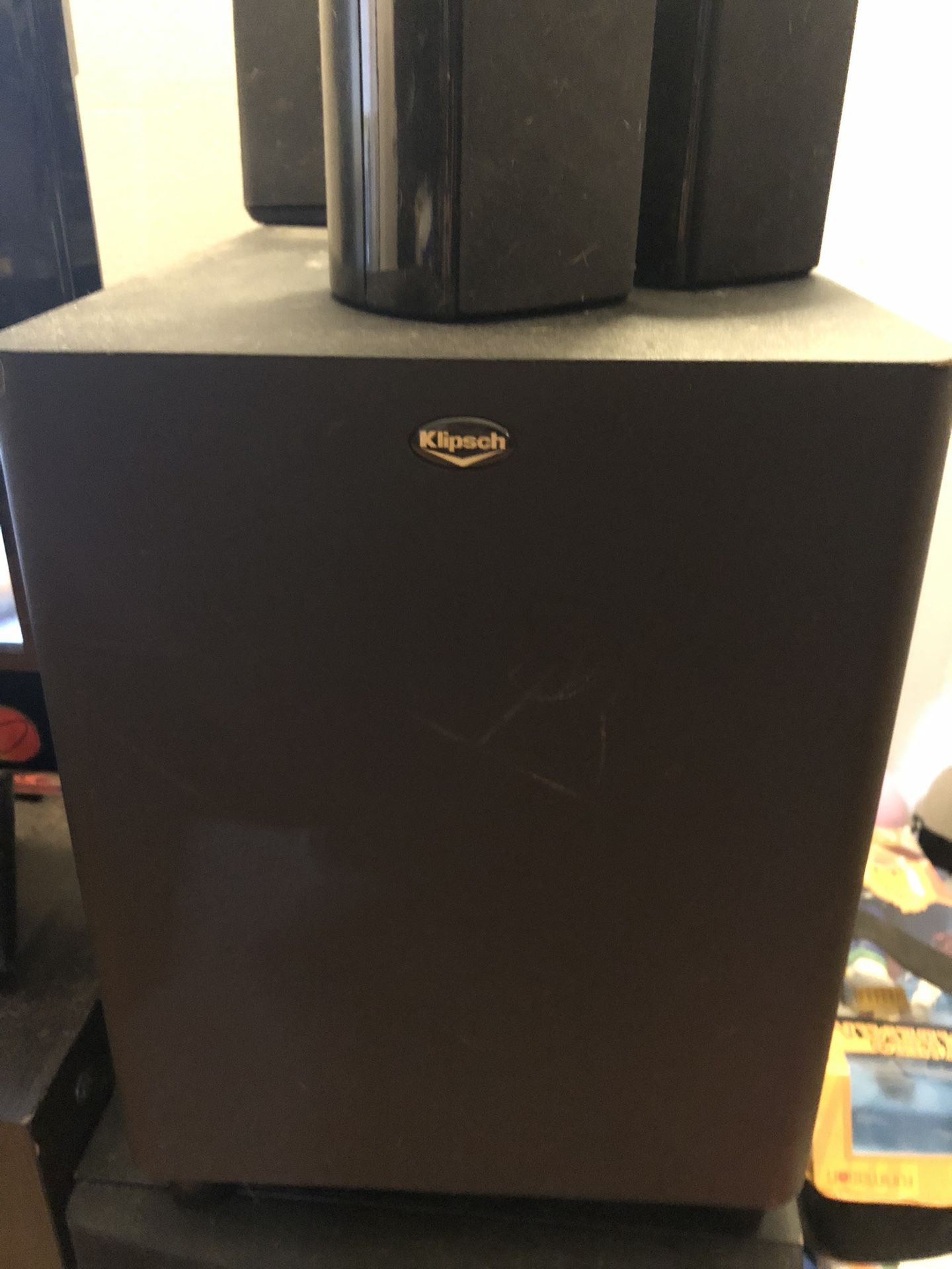 Klipsch Speakers And 8inch Sub 