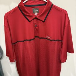Greg Norman for Tasso Elba Red Polo Shirt 