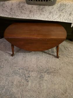 Vintage Wooden Drop-Leaf Coffee Table