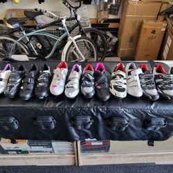 Cycling Shoes Clip On Variety Of Sizes Brand New
