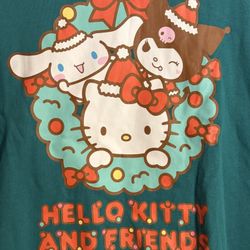 BNWT Women’s Hello Kitty Holiday Crewneck Sweatshirt, Juniors Size XL, Sanrio