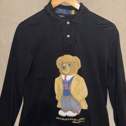 Polo Ralph Lauren Black Long Sleeve Polo Shirt.