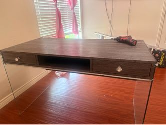Desk with glass on side - Plano Tx in Dallas