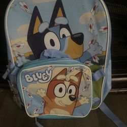 New!!!Bluey School Backpack With Lunch Bag