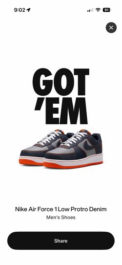 Nike Kobe Air Force 1 Low Protro Denim Size 10