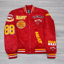 Miami heat bomber jacket size small