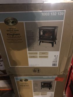 StyleWell Kingham 1,000 sq. ft. Panoramic Infrared Electric Stove in Black  with Electronic Thermostat for Sale in Skokie, IL - OfferUp