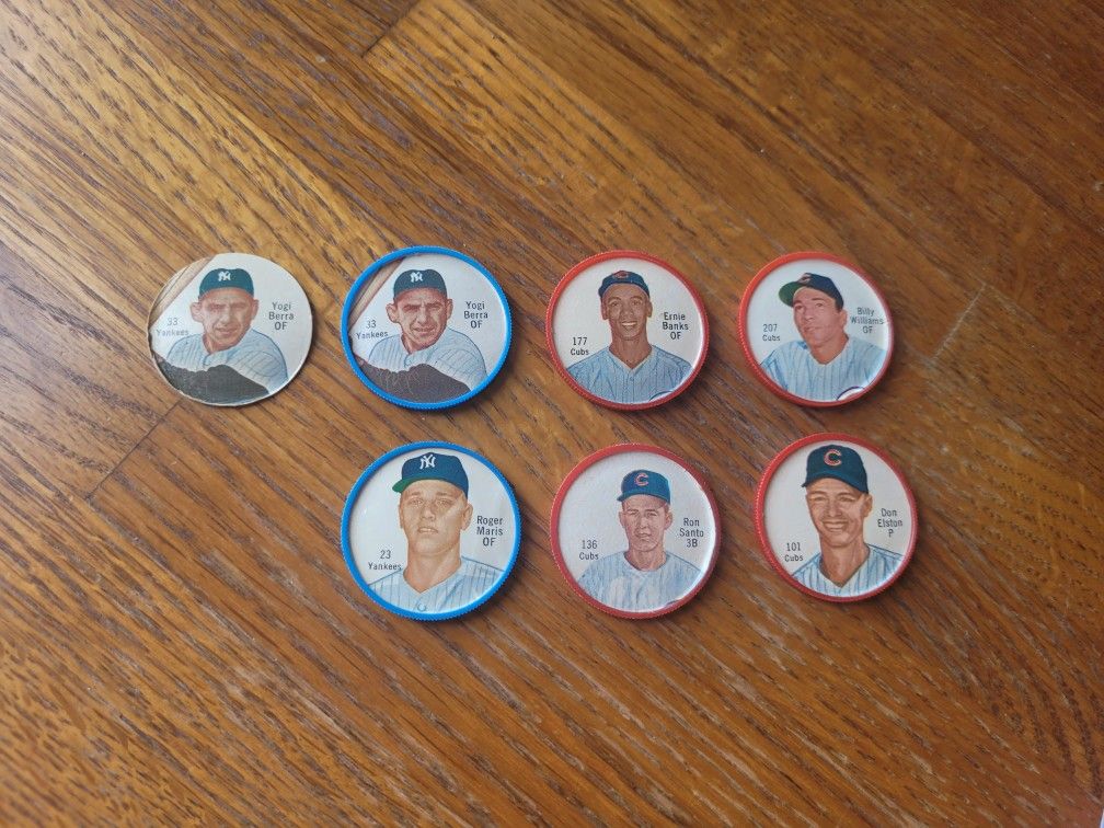 1962 baseball plastic collector coins Salada-Junket Yogi Berra