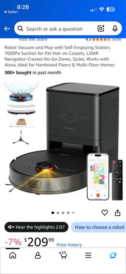 Robot Vacuum & Mop - 4.5 stars UNINEL on Amazon