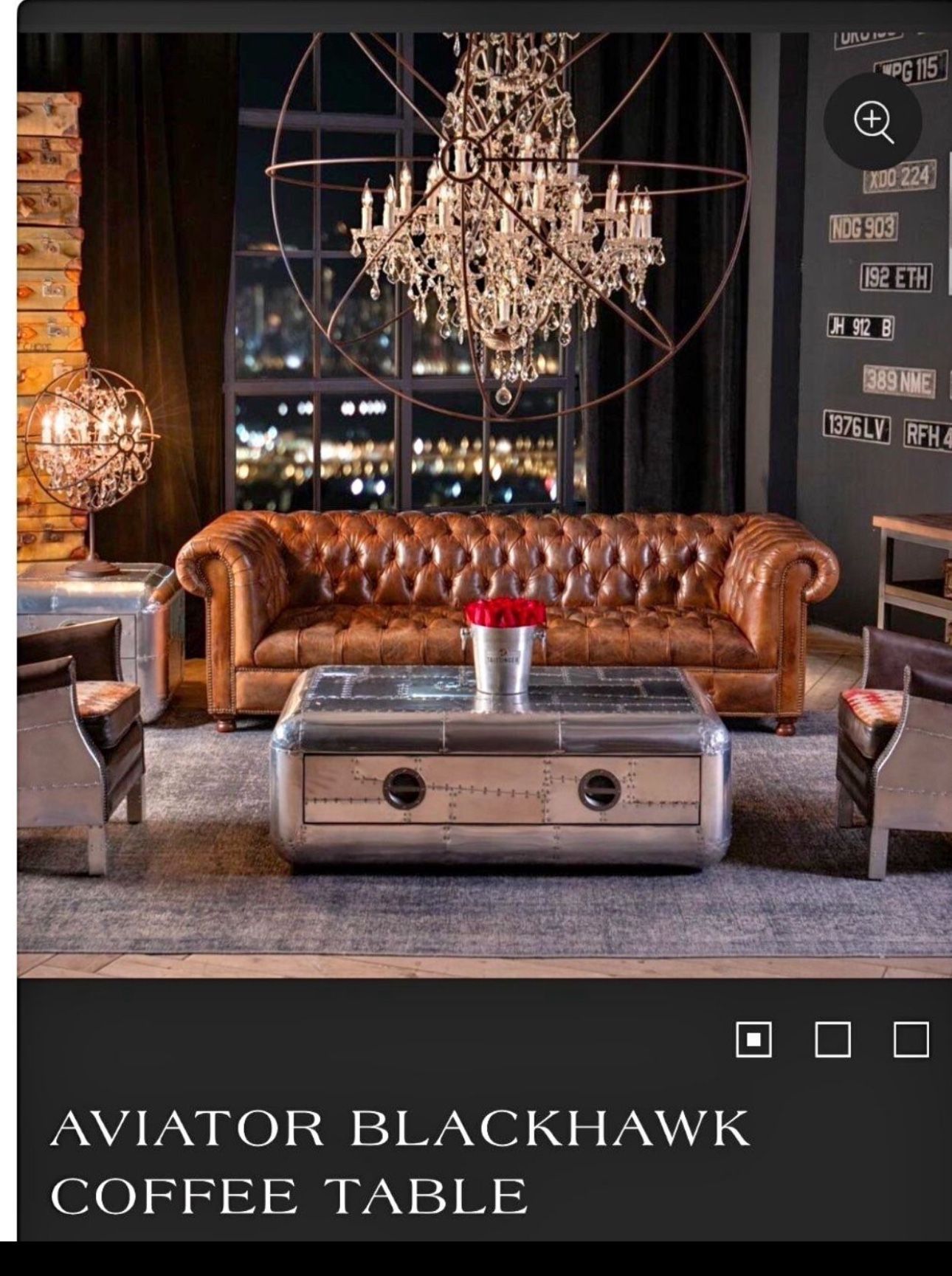 Aviator Blackhawk Side Coffee Table Replica by Timothy Oulton