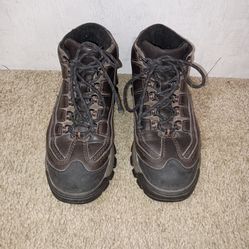 Men's Sz 8M Worx By Red Wing Leather Safety Toe Boots
