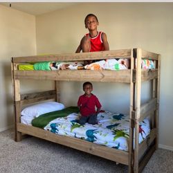 Bunk beds & 2 new twin mattresses
