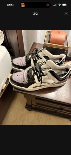 Fendi patten leather sneakers