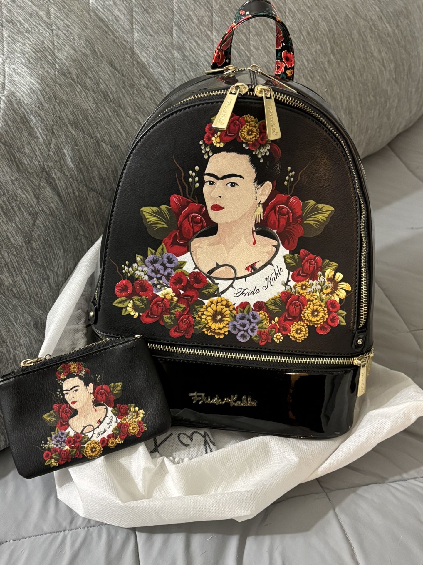 Frida Kahlo Backpack With Wallet