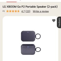 LG XBOOM Go Portable Speaker (2-pack)