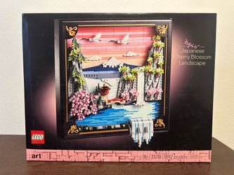LEGO Japanese cherry blossom landscape