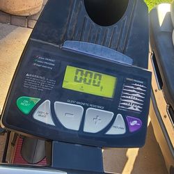 Exercise cycle battery operated controls and fna