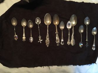 Silver antique collection spoons