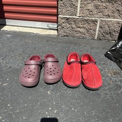 Red UGGS + Crocs Size 10