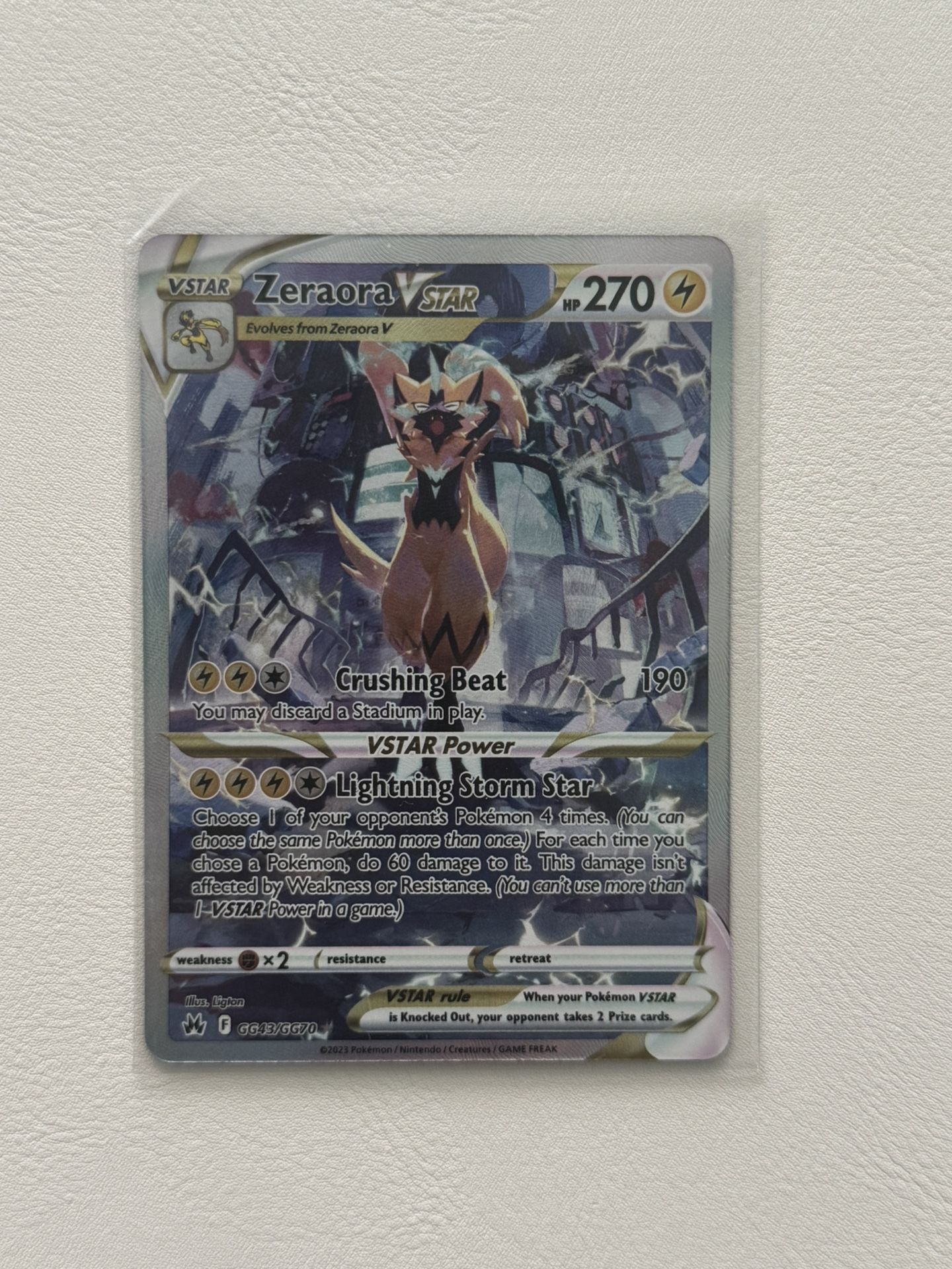 Zeraora VStar GG43/GG70 (Crown Zenith)