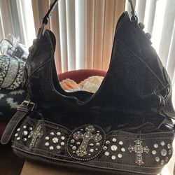 Y2K Cross Emo Alternative Goth Gothic Grunge 2000’s Rhinestone Bling Bag Purse
