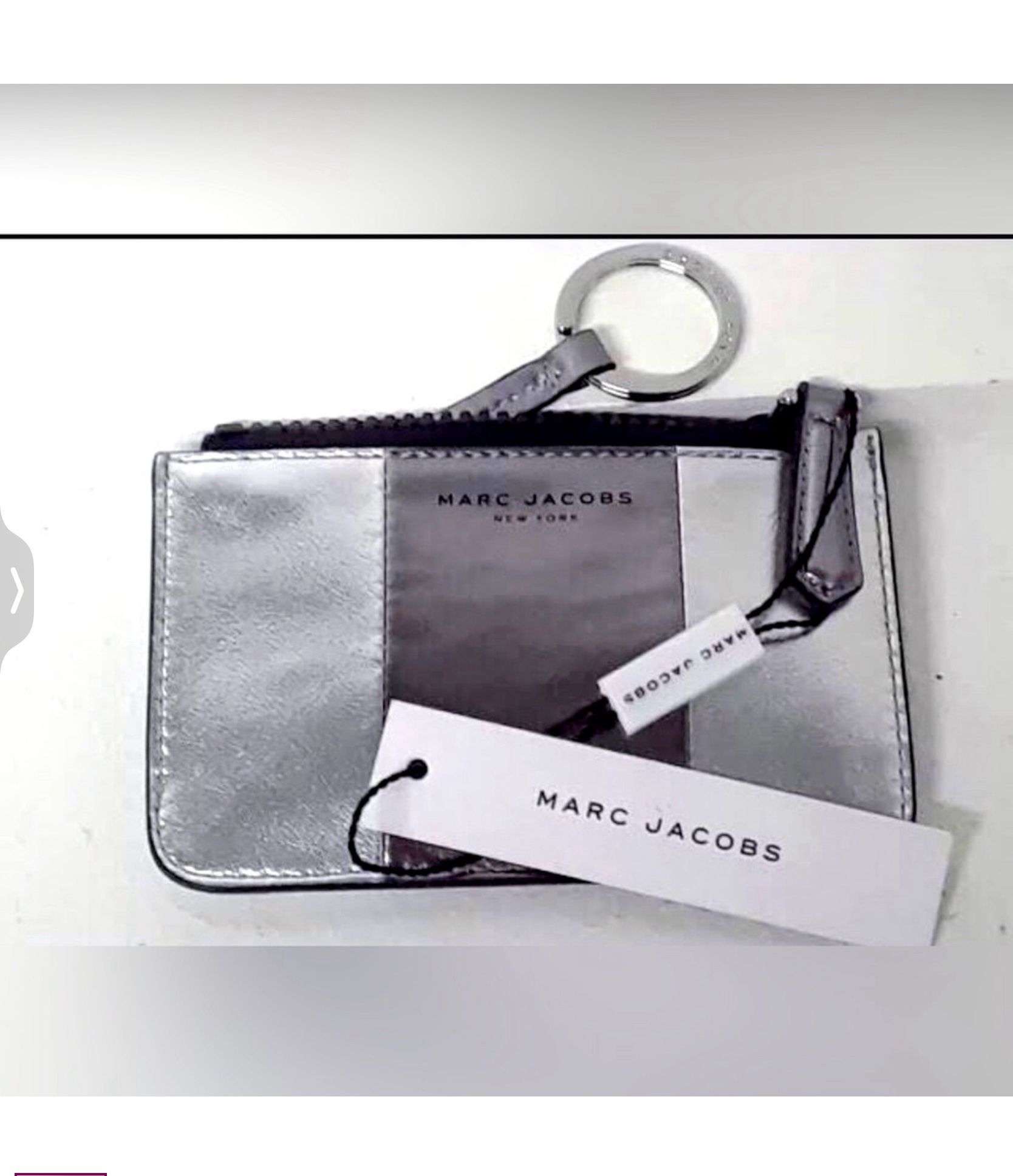 NWT $165 Marc Jacob’s Metallic Stripe Pouch