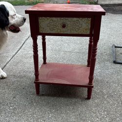 Red End Table. 