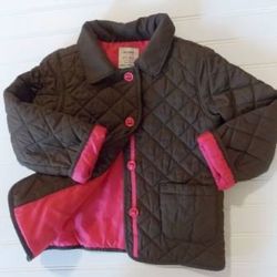 Old Navy girls brown quilted jacket size 4T