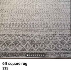 6ft Square Rug 