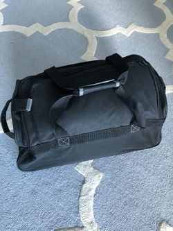 Leed’s Black Excel 26 Wheeled Travel Carry On Duffel Bag Luggage Telescope Handle Collapsable Storage Sports Gym Workout Tool  Pockets Shoulder Strap