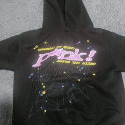 sp5der hoodie V2, Black, Medium