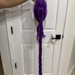 Purple Rumi Wig With Clip In Braid