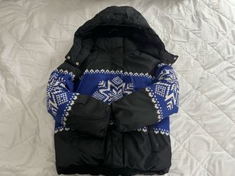 Polo Ralph Lauren Puffer Jacket with White Snowflake Pattern