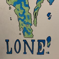 Hand Painted Acrylic Vlone Logo Canvas. 10 By 16 In Canvas 