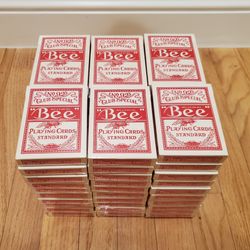 Lot of 60 Decks of Bee No. 92 Diamond Back Club Special Standard Playing Cards Red