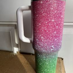 Pink And Green 40 Oz Cup