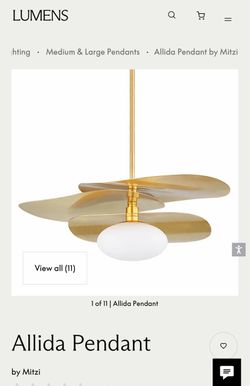 Allida pendant gold leaf
