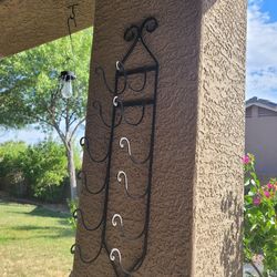 6 Bottle Black Wine Rack