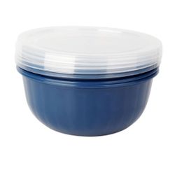 8 piece plastic cereal bowl set with lids