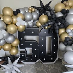 Beautiful Large 50 Birthday Decorations 4feet Number 
