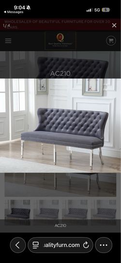 Sofa velvet gray color like new