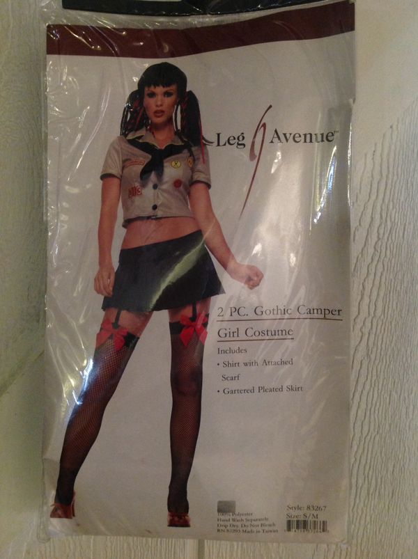 Halloween Costume Sexy Camper women's size small , school girl , gothic